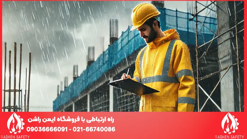 ایمنی در فصل بارندگی؛ تجهیزات ضروری برای کارگران ساختمانی 4 گام ساده برای ایمنی در فصل بارندگی