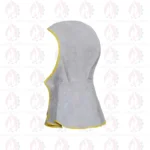کلاه مقنعه جوشکاری چرمی طوسی روشن